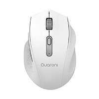 MOUSE INALMBRICO ERGONMICO CON TEXTURA QUARONI 5 SCROLL/RECEPTOR 2.4 GHZ/800 - 2400 DPI/PTICO/4 NIVELES/BLANCO MOUSE INALMBRICO ERGONMICO CON TEXTURA QUARONI 5 SCROLL/RECEPTOR 2.4 GHZ/800 - 2400 DPI/PTICO/4 NIVELES/BLANCO